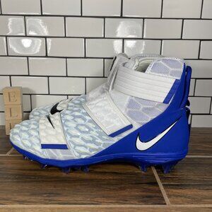 Nike Force Savage Elite 2 Mens Size 16 Shoes White Blue Football Cleats